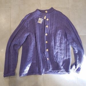 L.L Bean Purple Cardigan